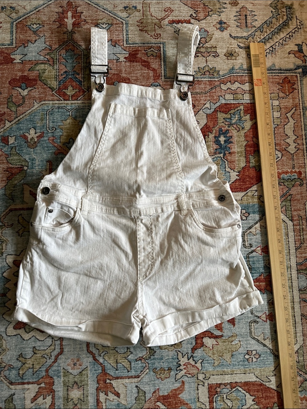 Ardene White Denim Short Overalls